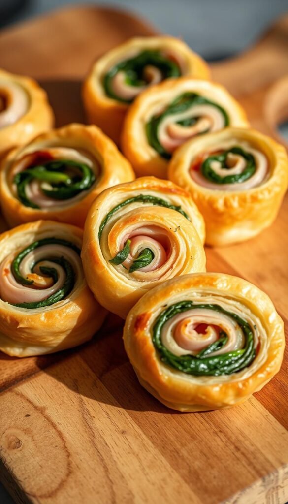 spinach ham pinwheels