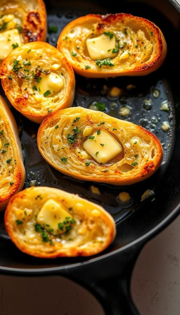 stovetop garlic bread