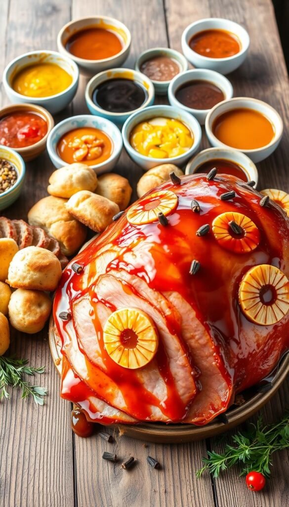 sweet and savory ham glazes