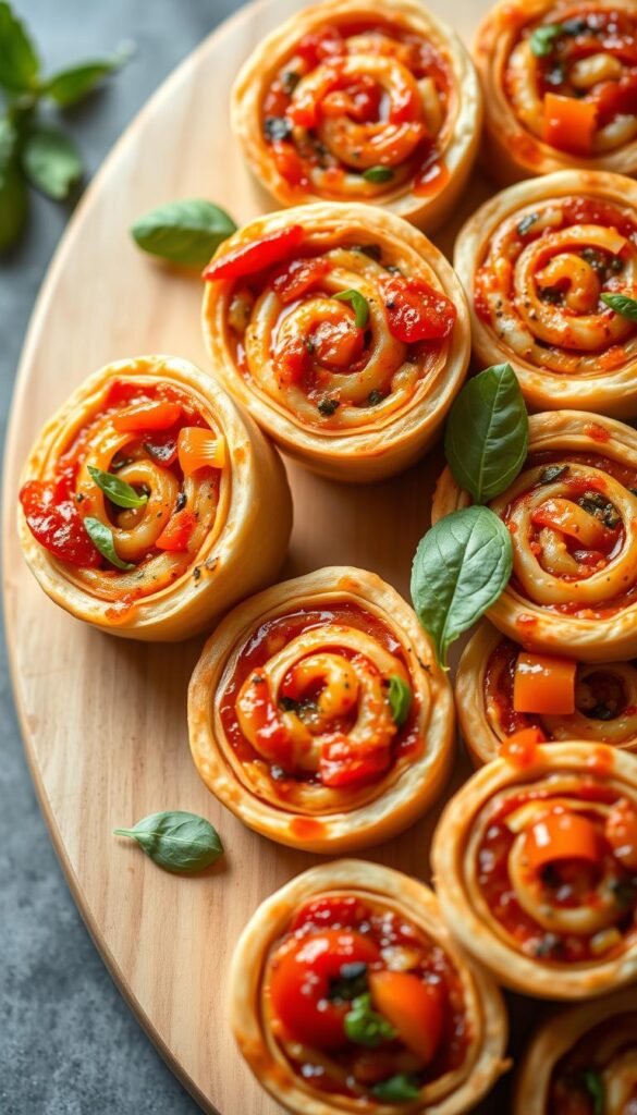 vegetarian pizza pinwheels
