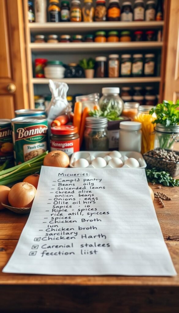 Shopping List and Pantry Staples