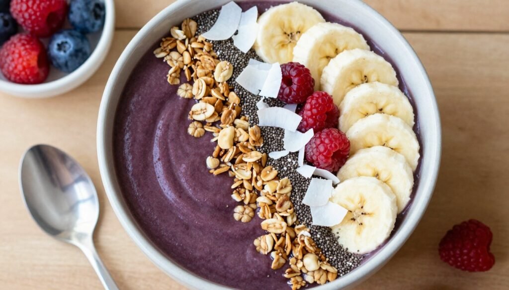 acai smoothie bowl with toppings