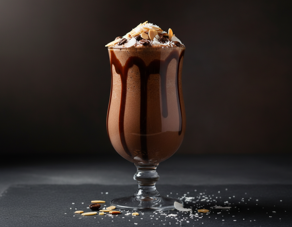 almond joy inspired coffee protein smoothie recipe