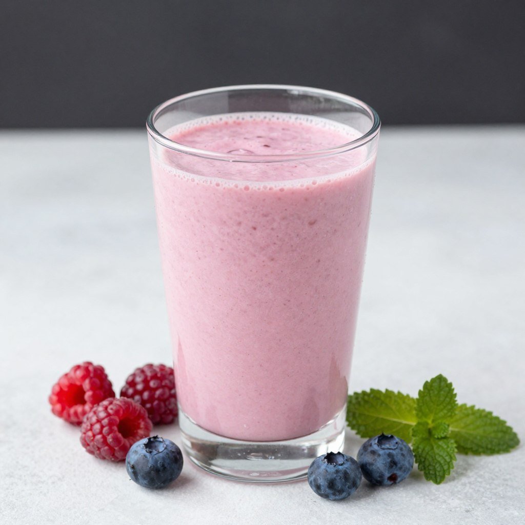 berry smoothie with minimal sweetness