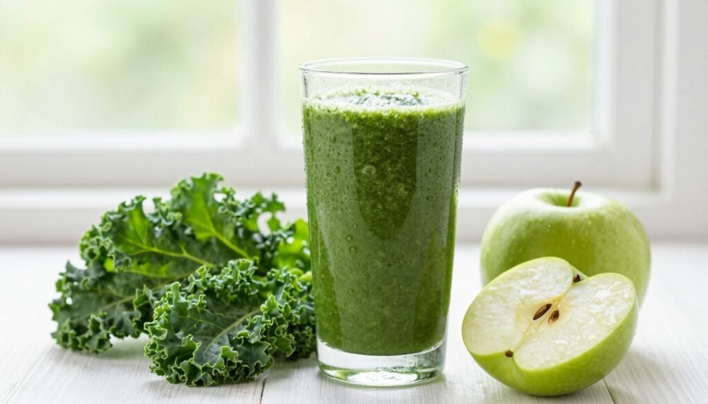 kale and apple green smoothie