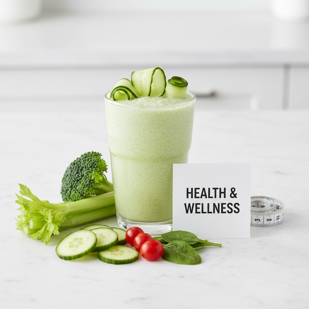 light green low calorie smoothie