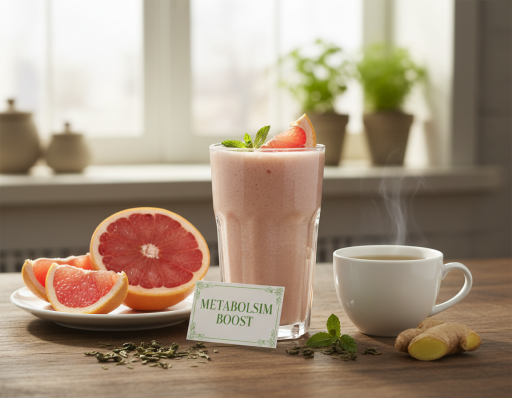 pink grapefruit green tea smoothie