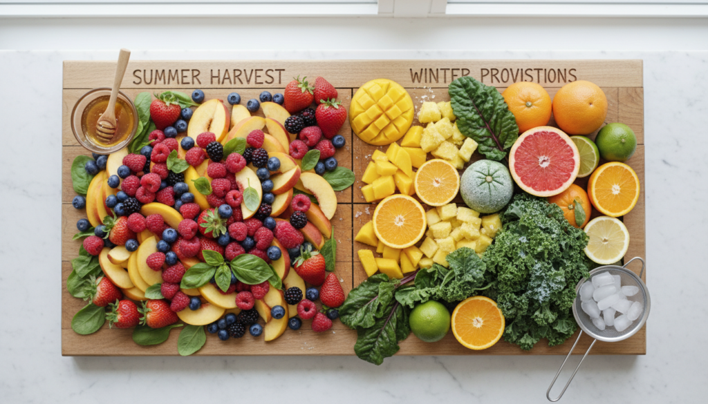 seasonal smoothie ingredients organized by summer and winter options seasonal smoothie ingredients organized by summer and winter options