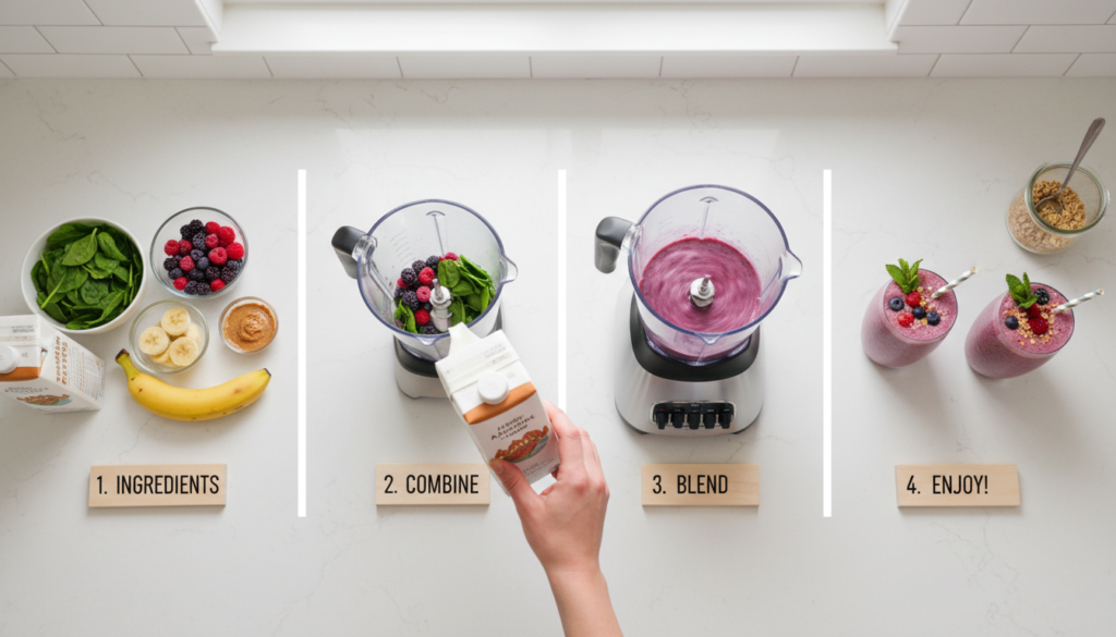 smoothie preparation tips visual guide