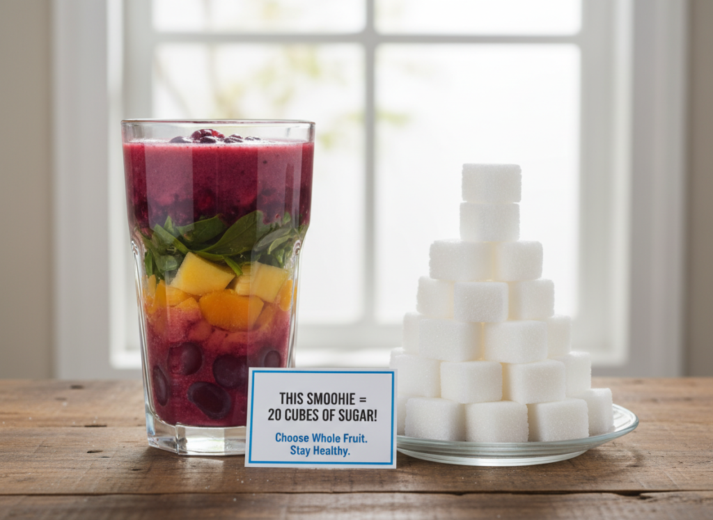 smoothie with too much fruit sugar