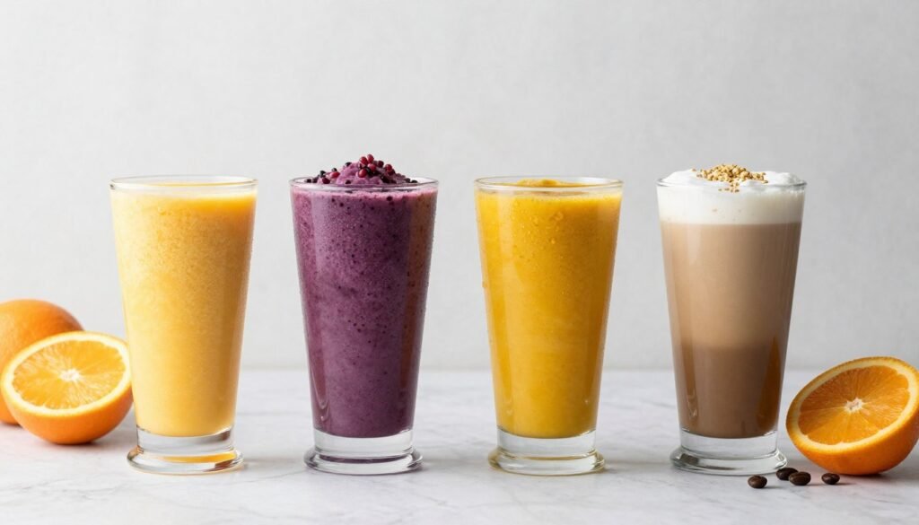 variety of advanced protein smoothies variety of advanced protein smoothies
