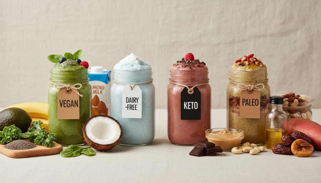 various dietary protein smoothie options