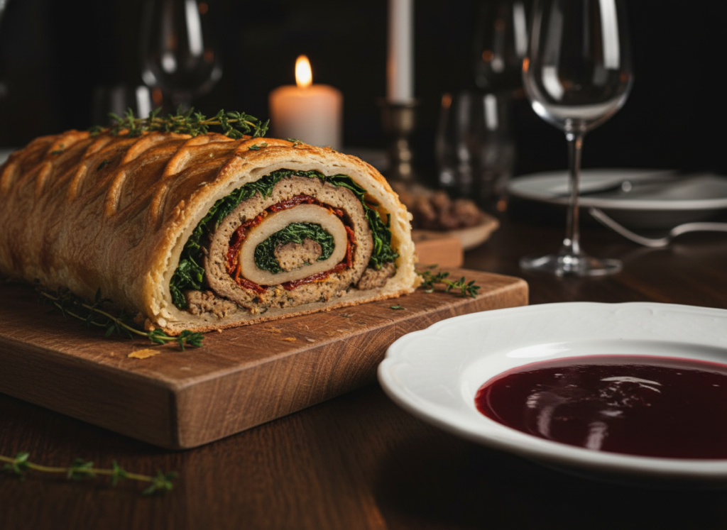 mushroom wellington with golden puff pastry mushroom wellington with golden puff pastry