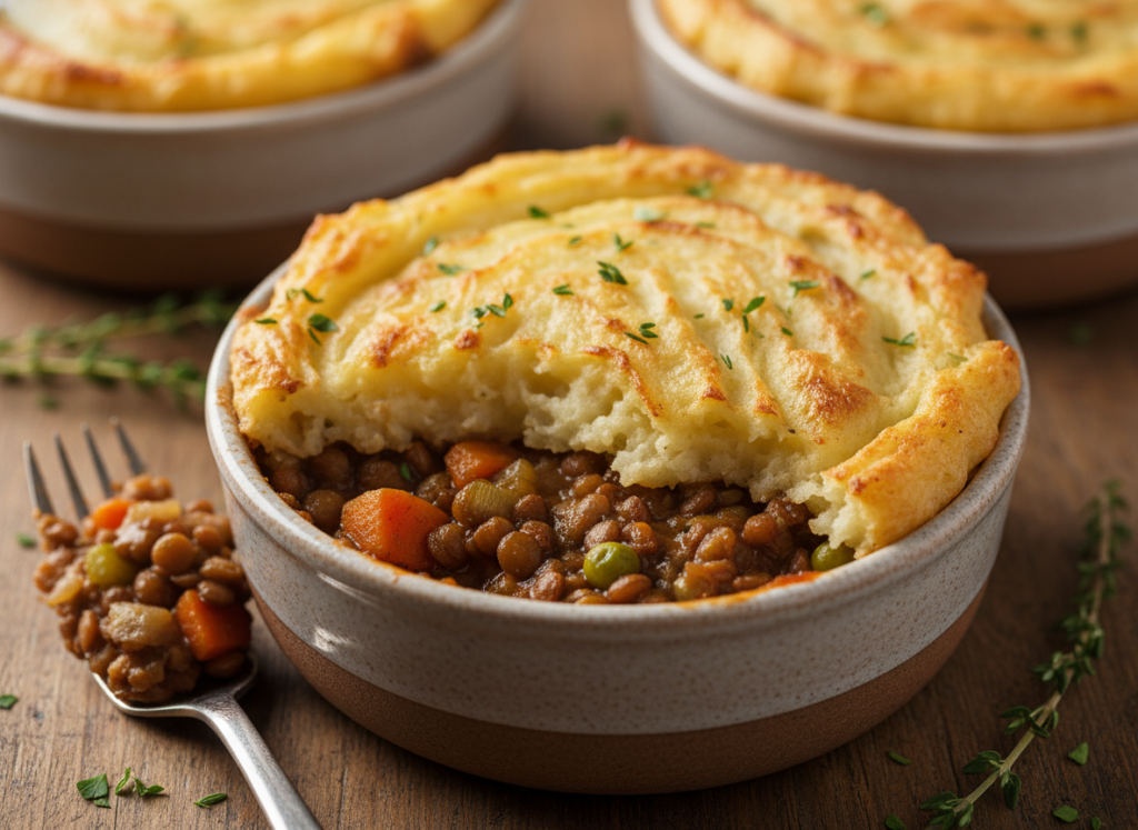 shepherd's pie with lentils and mashed potato topping shepherd's pie with lentils and mashed potato topping