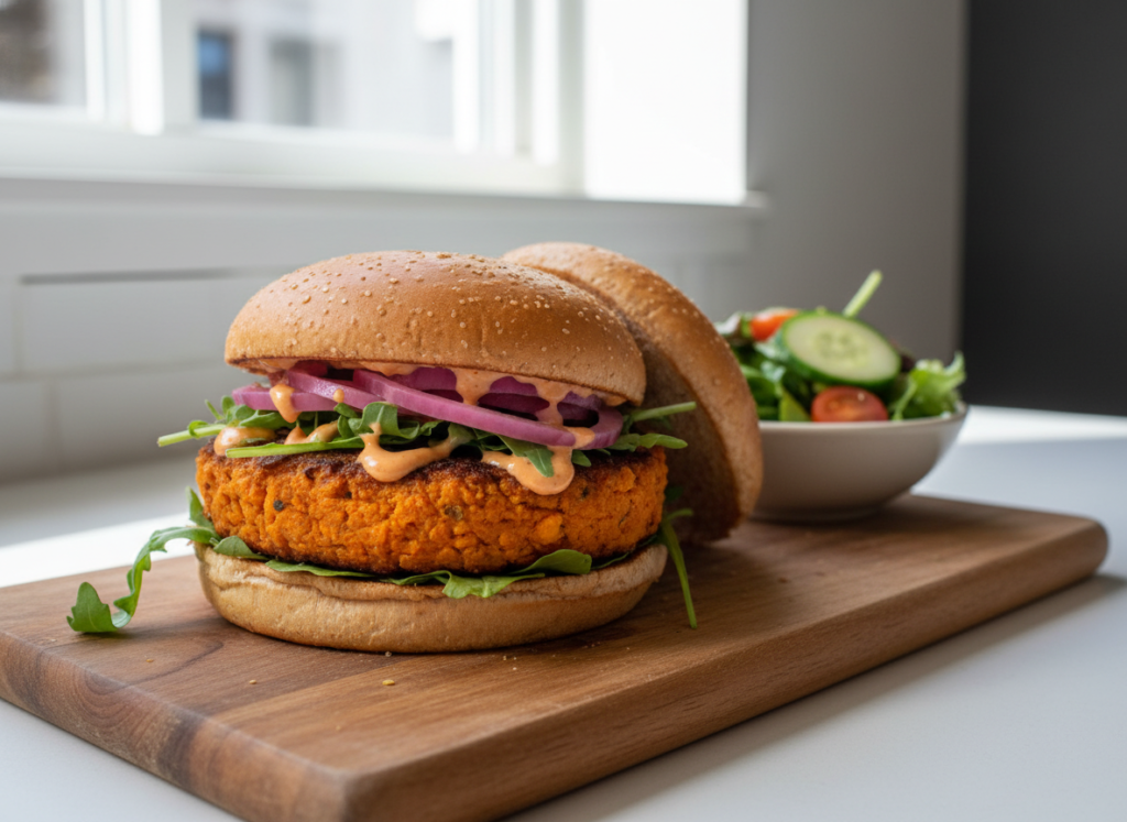 sweet potato chickpea burgers on whole wheat buns sweet potato chickpea burgers on whole wheat buns