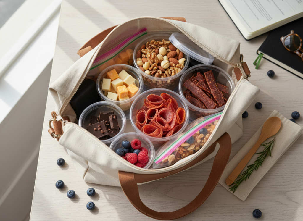 Portable keto snacks for travel and busy days