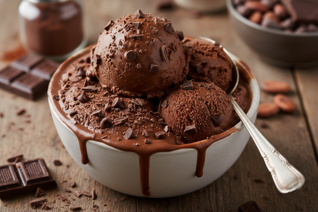 chocolate keto ice cream with chocolate chips chocolate keto ice cream with chocolate chips