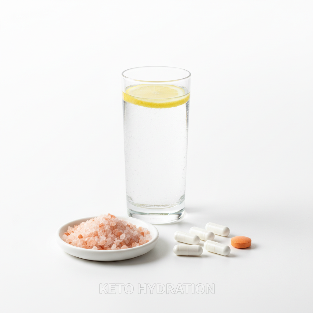 glass of water with lemon and salt for electrolyte balance