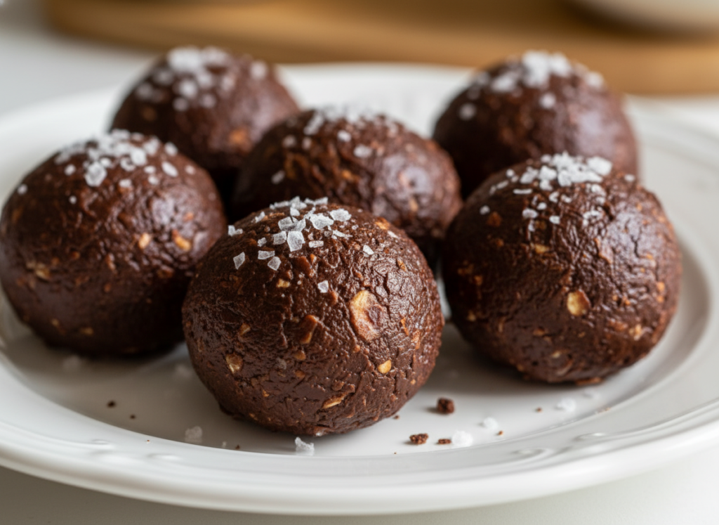 homemade keto fat bombs on a serving plate