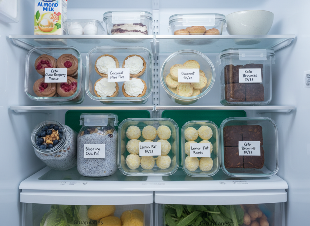 keto desserts in storage containers