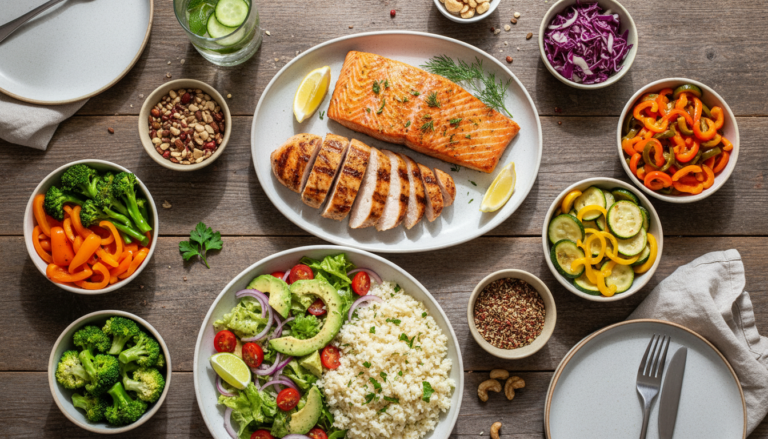 keto diet recipes featuring colorful low-carb dishes