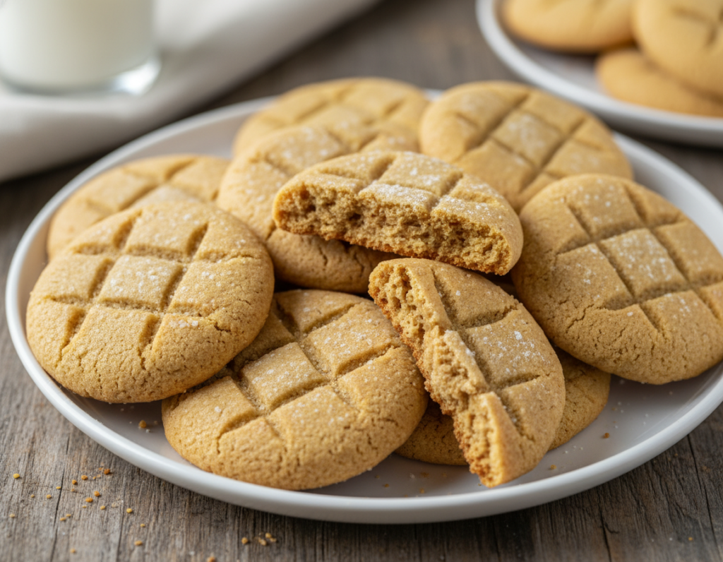 keto peanut butter cookies on plate keto peanut butter cookies on plate