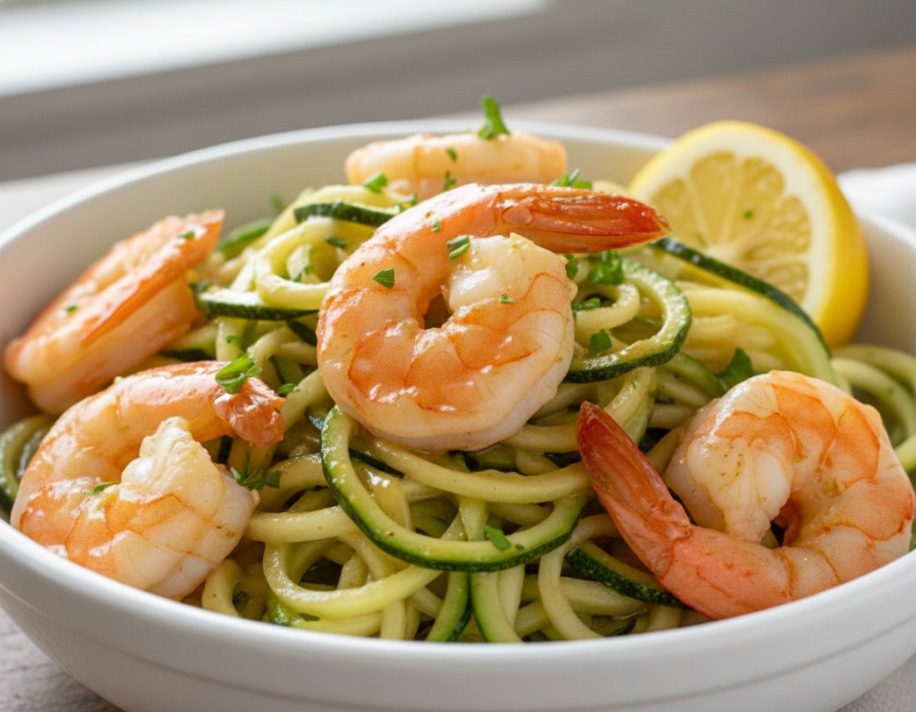 keto shrimp scampi with zucchini noodles keto shrimp scampi with zucchini noodles
