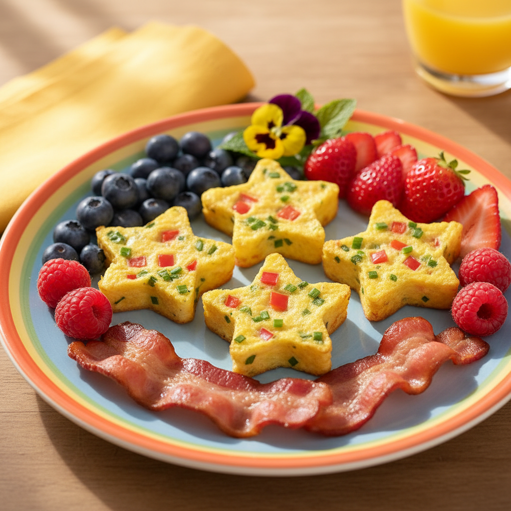kid-friendly keto breakfast with fun shapes