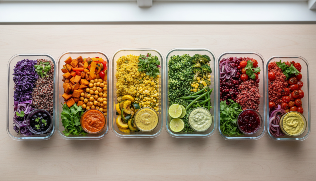 meal prep containers with components meal prep containers with components