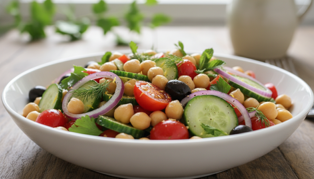 mediterranean chickpea salad mediterranean chickpea salad