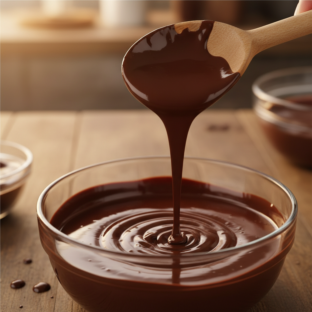 properly melted chocolate in bowl