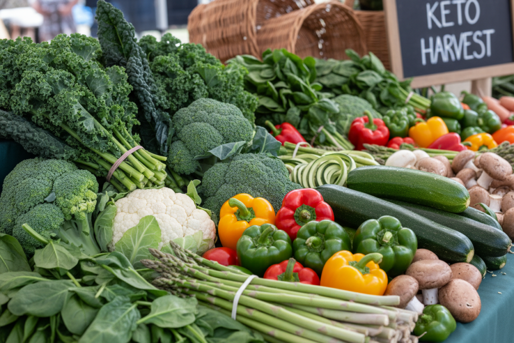 selection of low-carb vegetables for keto diet