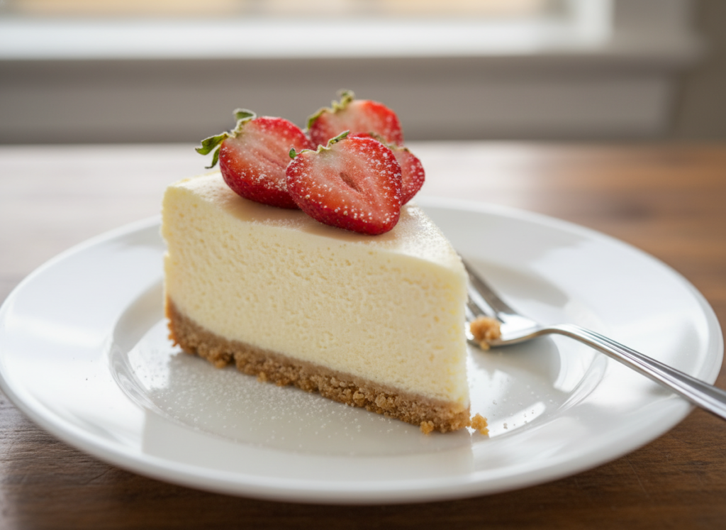 slice of keto cheesecake with berry topping slice of keto cheesecake with berry topping