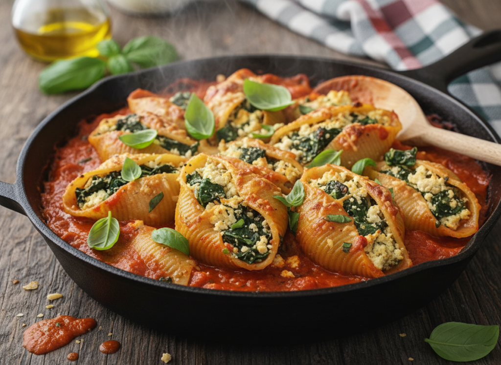 stuffed shells with spinach stuffed shells with spinach