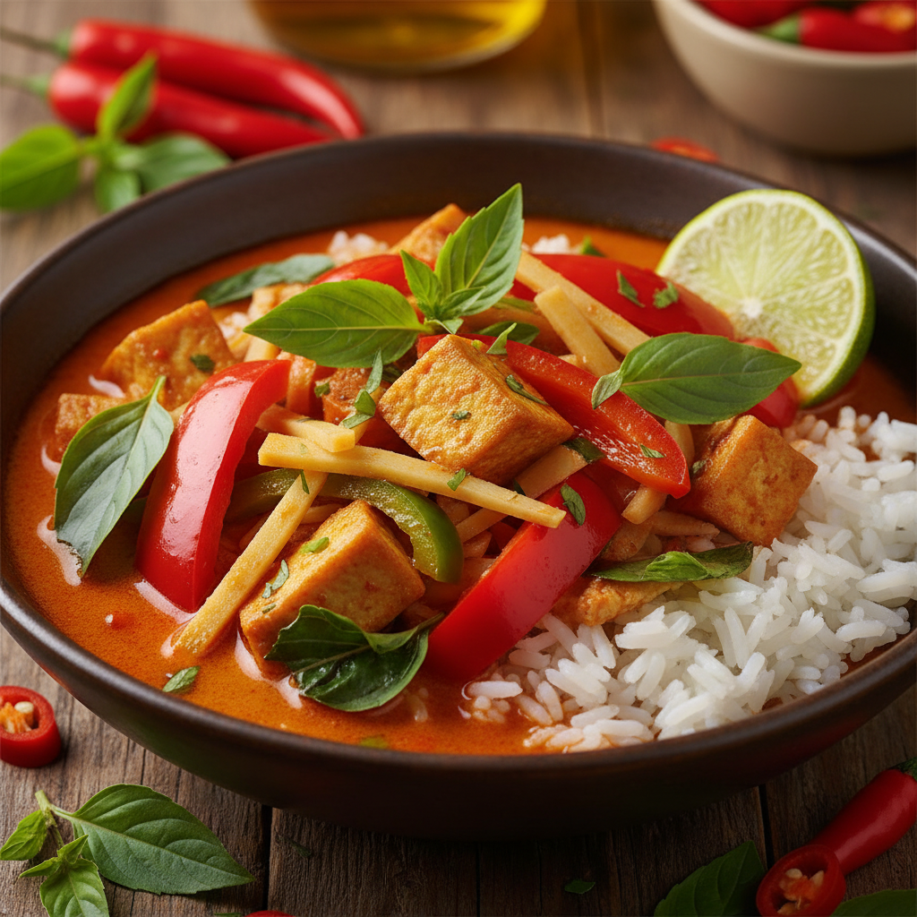 thai red curry with vegetables thai red curry with vegetables