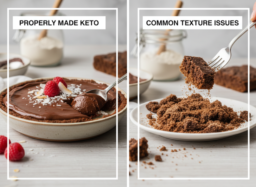 troubleshooting keto dessert texture