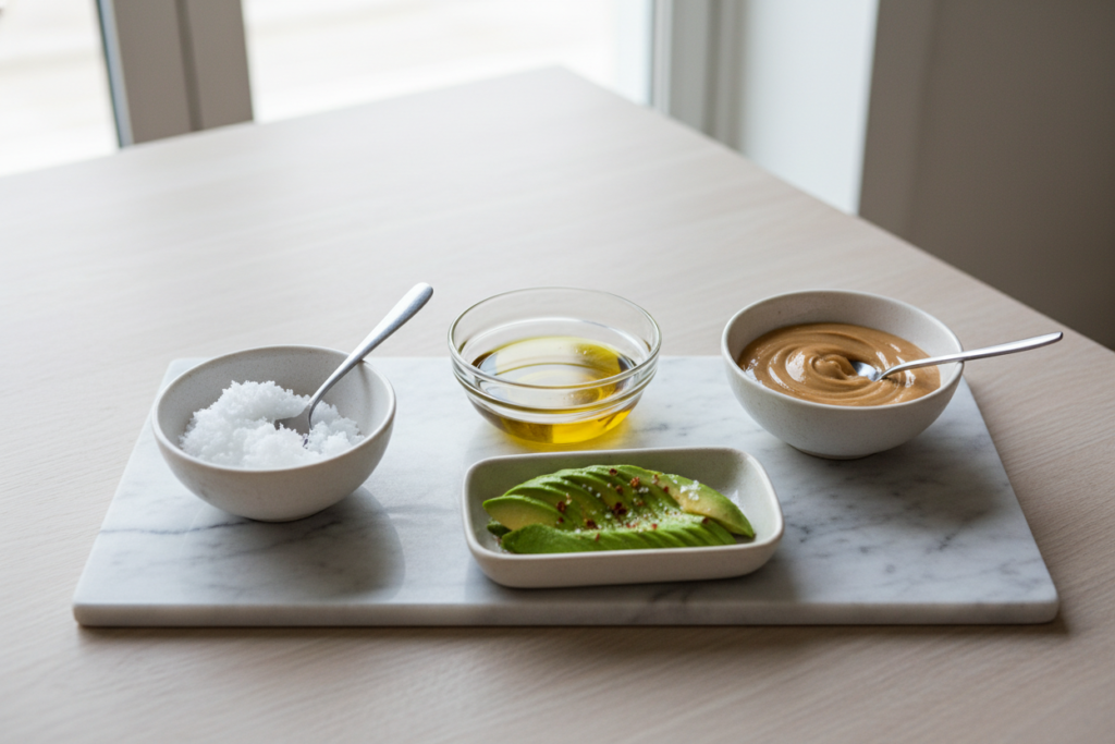 variety of dairy-free fat sources