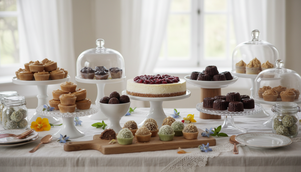 variety of easy keto desserts on display