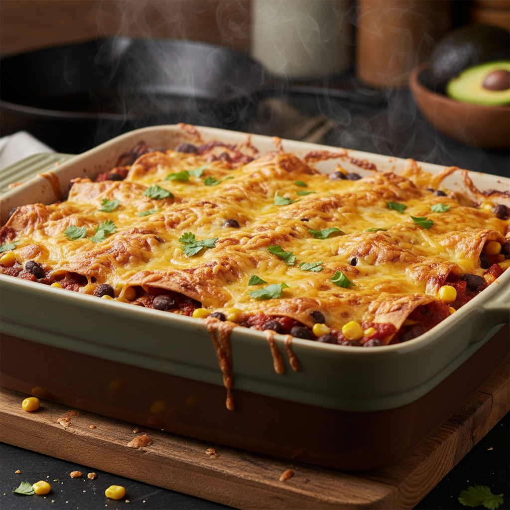vegan enchilada casserole vegan enchilada casserole