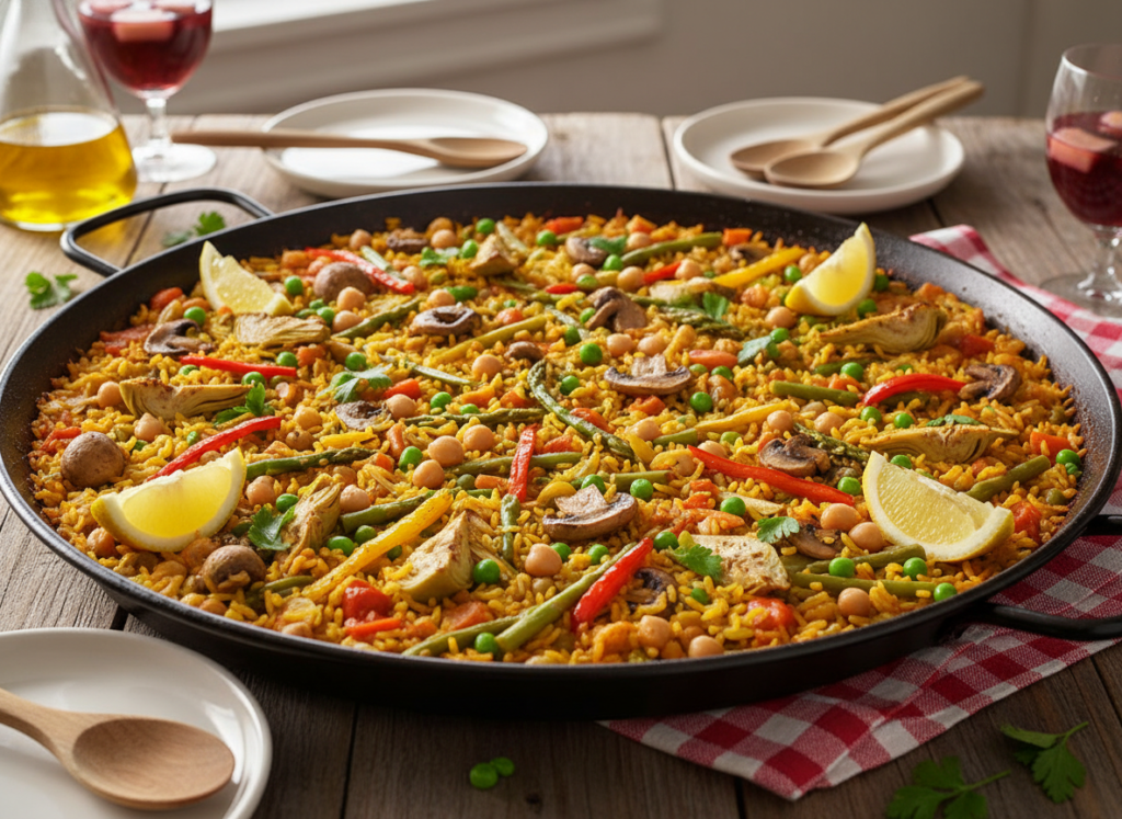 vegan paella vegan paella
