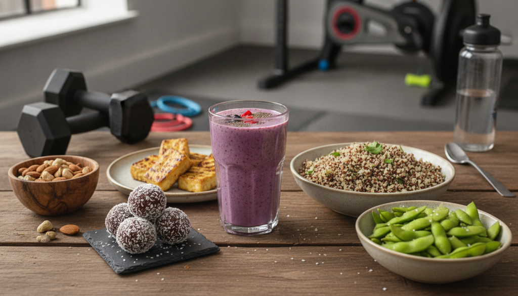 athletic meal with high protein plant-based foods for sports nutrition athletic meal with high protein plant-based foods for sports nutrition