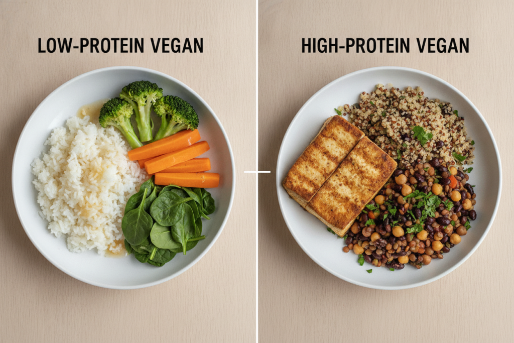 comparison of inadequate versus adequate vegan protein meals comparison of inadequate versus adequate vegan protein meals