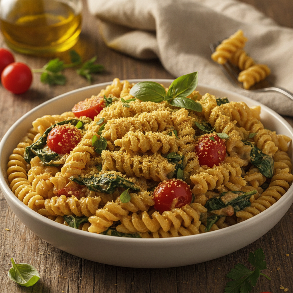 creamy vegan pasta with vegetables creamy vegan pasta with vegetables