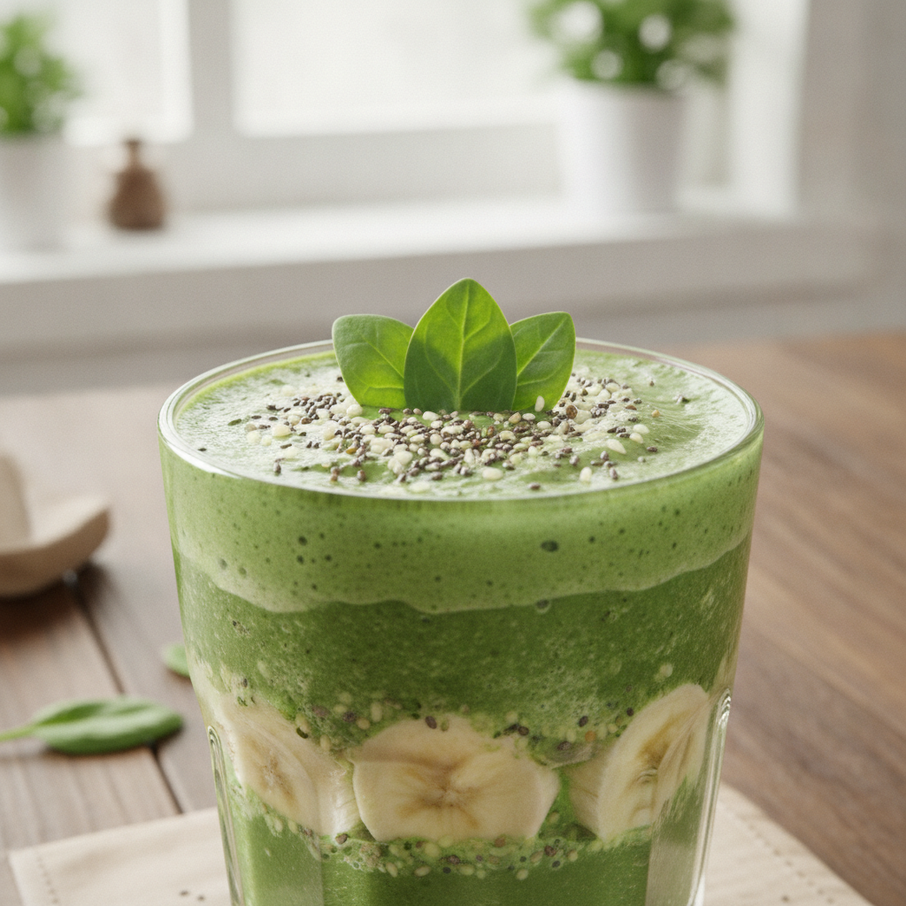 green protein smoothie with spinach green protein smoothie with spinach