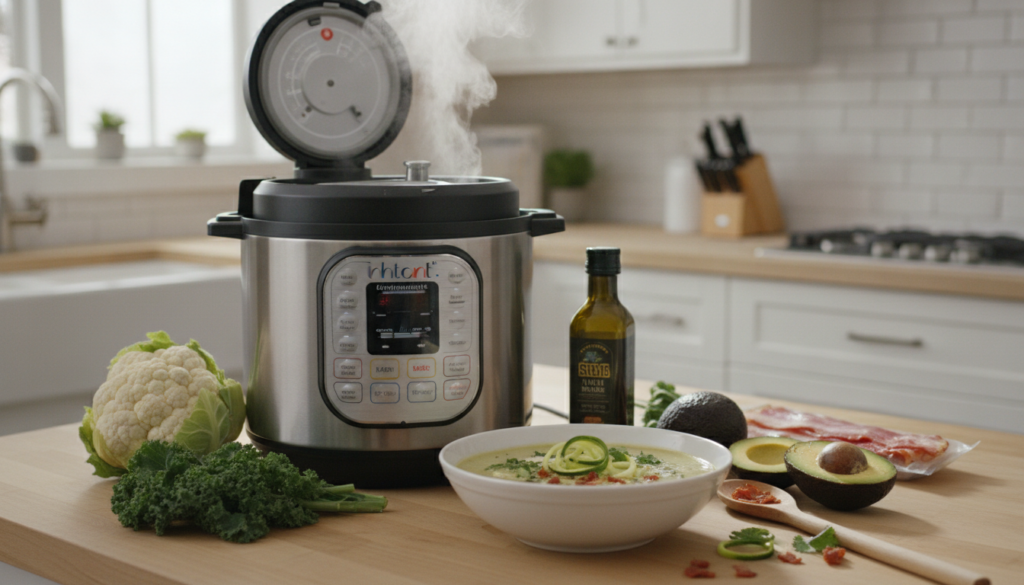 instant pot with keto soup
