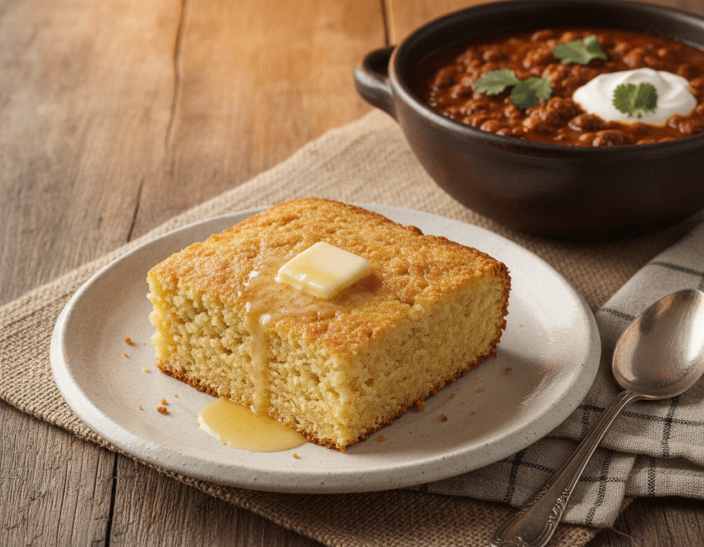 keto cornbread with chili