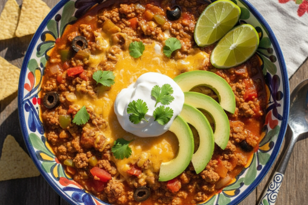 keto taco soup with ground beef