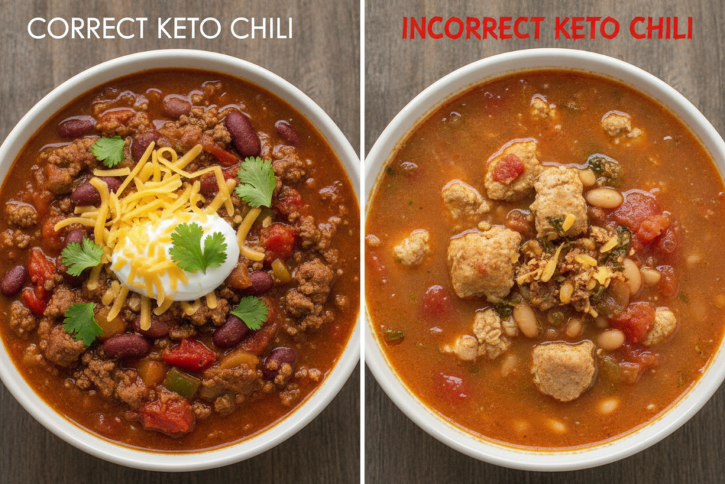 mistakes to avoid when cooking keto chili