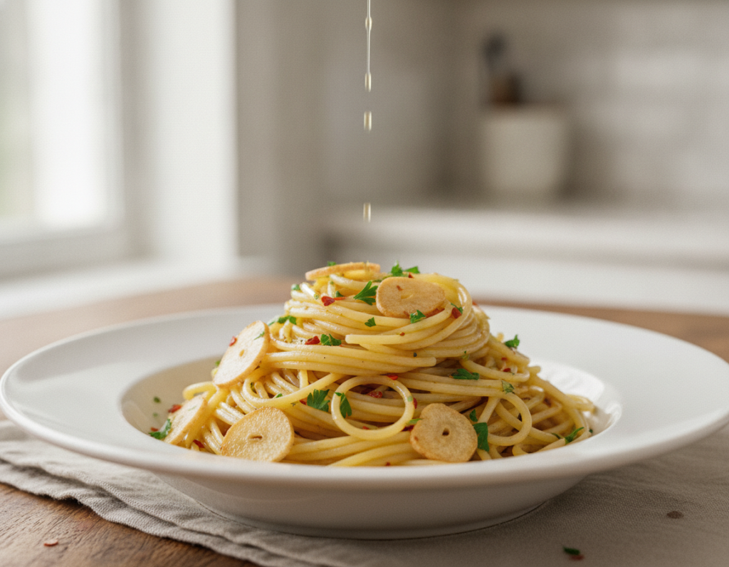 quick vegan pasta aglio e olio with garlic and olive oil quick vegan pasta aglio e olio with garlic and olive oil