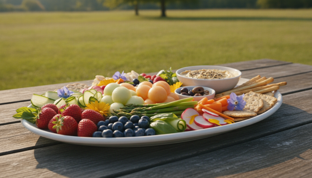 summer themed vegan charcuterie board summer themed vegan charcuterie board